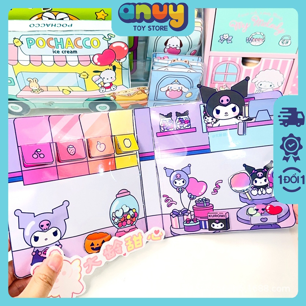 Đồ chơi squishy giấy thủ công kuromi và nhiều mẫu khác, DIY không cần cắt