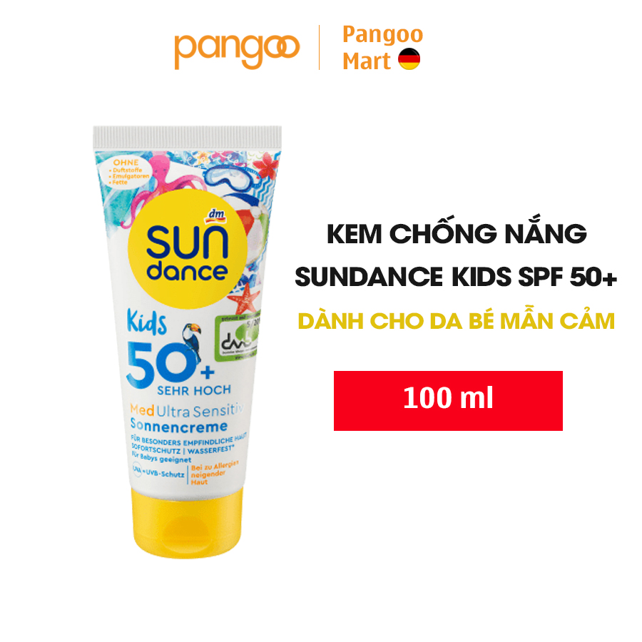 [HCM]Kem Chống Nắng Sundance Kids Spf 50+ Dành Cho Da Bé Mẫn Cảm (100 Ml) - Đức