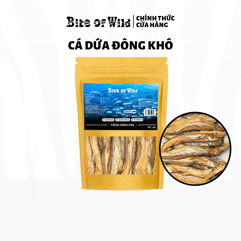 Bite of wild Cá mùa xuân khô khô mèo snack đóng hộp
