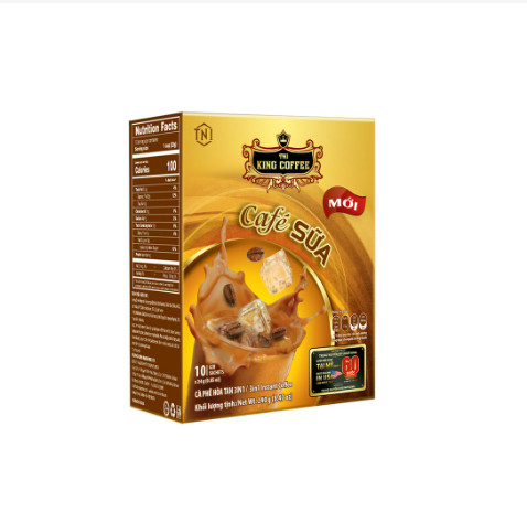 Cà phê sữa King Coffee 3in1 - Hộp 10 gói x 20g