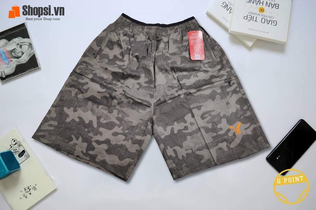 Quần short nam chất cotton họa tiết rằn ri