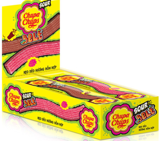 Kẹo dẻo chupa chups sour belt hương cola & dâu