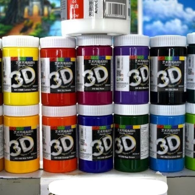 [HCM]Màu Acrylic 3D vẽ mọi chất liệu 300ml ( bản màu 2)