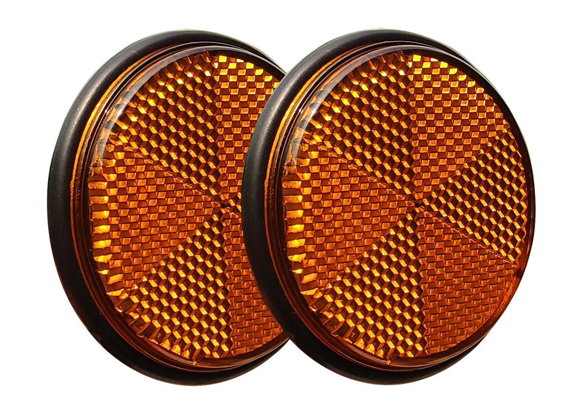 Bộ 2 mắt mèo tròn phản quang + path gắn xe máy