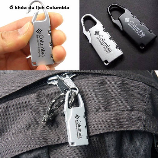 Ổ khóa số mini Columbia cho vali, balo tiện lợi, dễ sử dụng và đổi được mật khẩu
