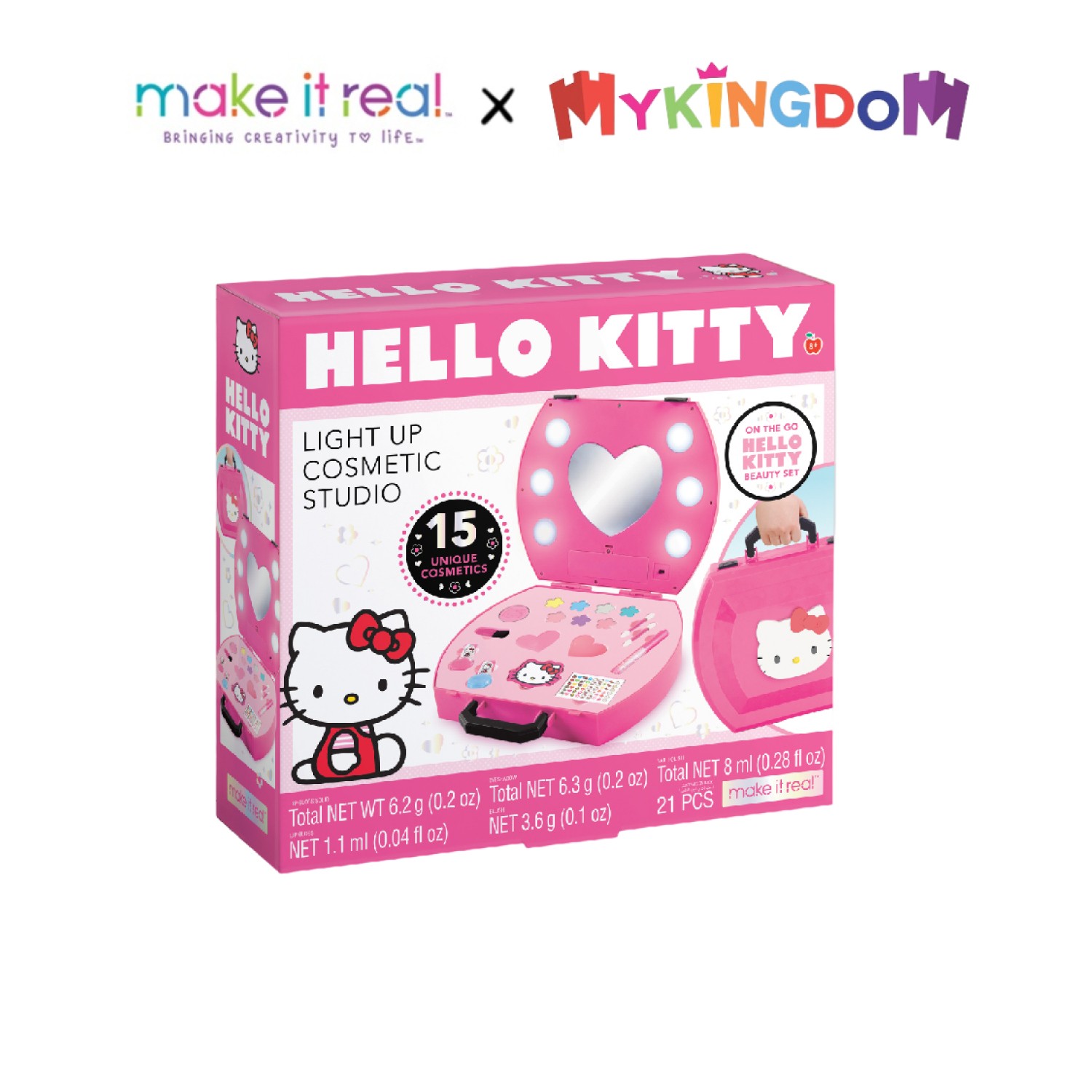Đồ chơi vali trang điểm hồng sành điệu hello kitty make it real 20260701/4800mir