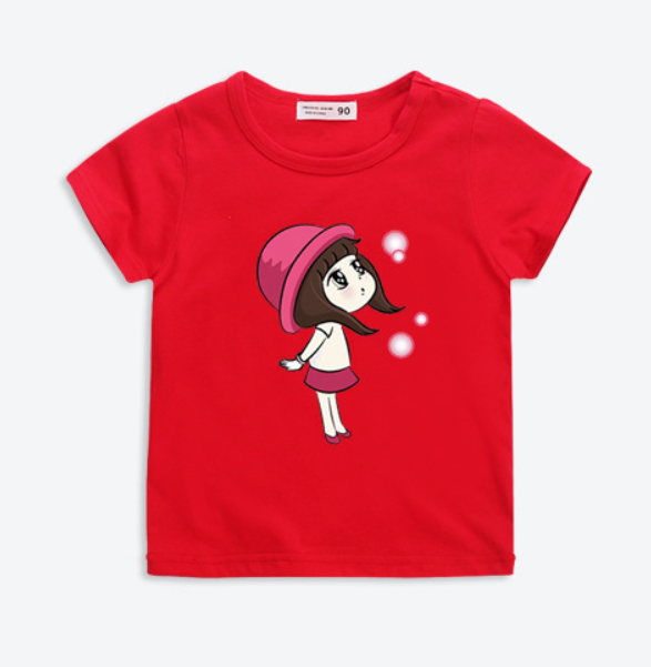 [HCM]ÁO THUN CHẤT COTON MỀM MỊN IN HÌNH BÚP BÊ SIÊU DỄ THƯƠNG CHO BÉ GÁI TỪ 1 - 6 TUỔI