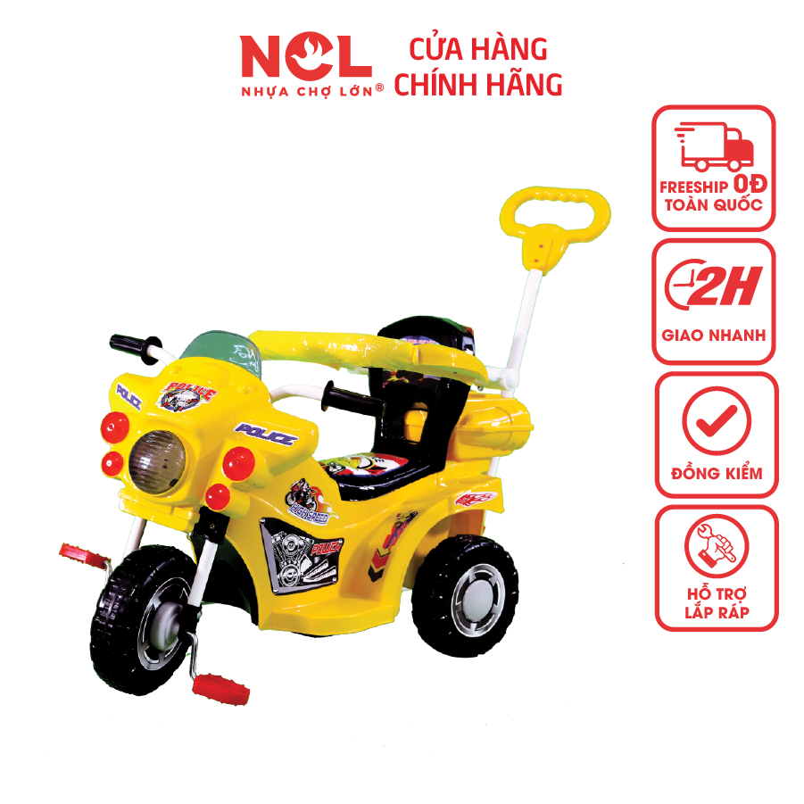 Xe 3 Bánh Trẻ Em Nhựa Chợ Lớn L9 Police ĐK K3 Dành Cho Bé Từ 1 - 3 Tuổi