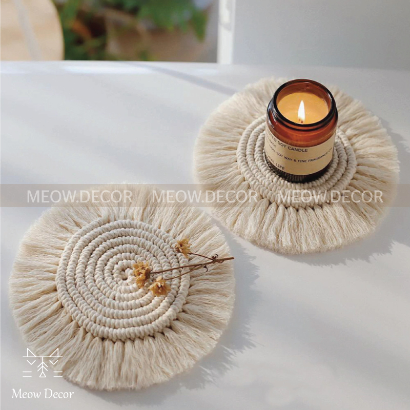 Lót ly macrame