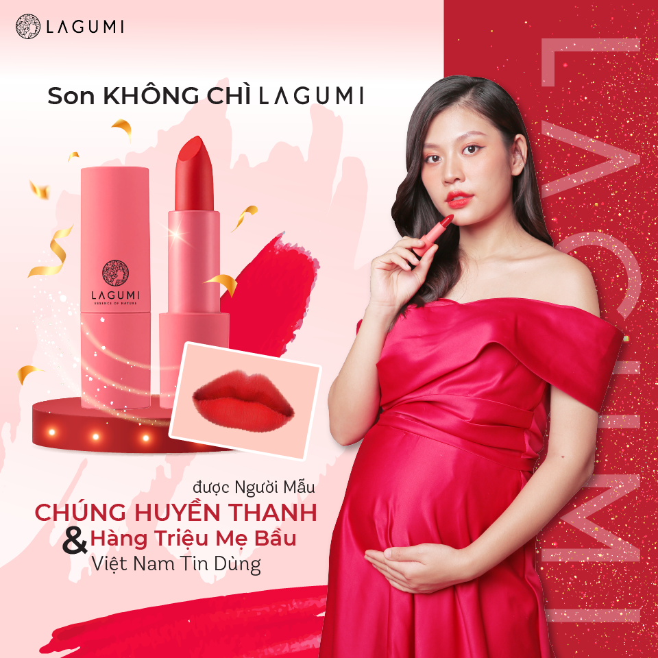 [HCM][Phiên Bản Mẫu Mới Nhất 2021 ] Son LagumiSon lì Không Chì Cho Mẹ Bầu Son Hạnh Nhân Cao Cấp Lagumi