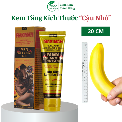 Kem chăm sóc làm to và dài cậu bé MAXMAN màu vàng dành cho nam giới to nhanh làm tăng cuộc yêu mãnh liệt
