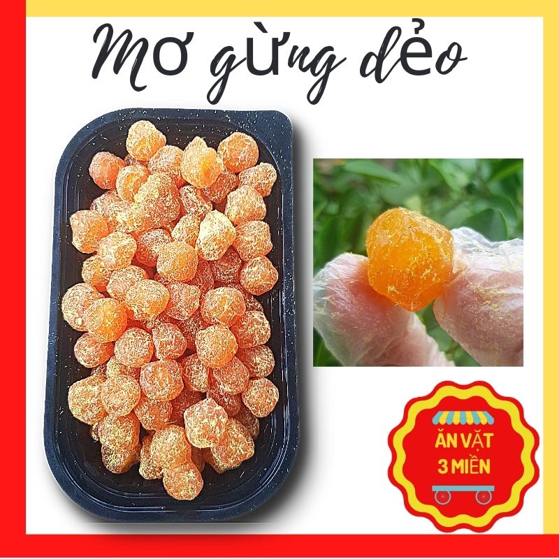 Ô mai mơ nho gừng sấy dẻo hộp 300g và 500g