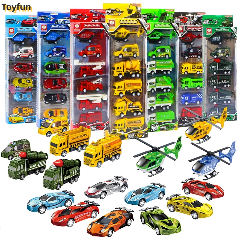 [Hoàn tiền 4%](Bộ 6 chiếc) Xe đồ chơi cho bé xe ô tô máy bay mini chạy cót xịn cho bé, đồ chơi trẻ em nhiều loại lựa chọn giá rẻ