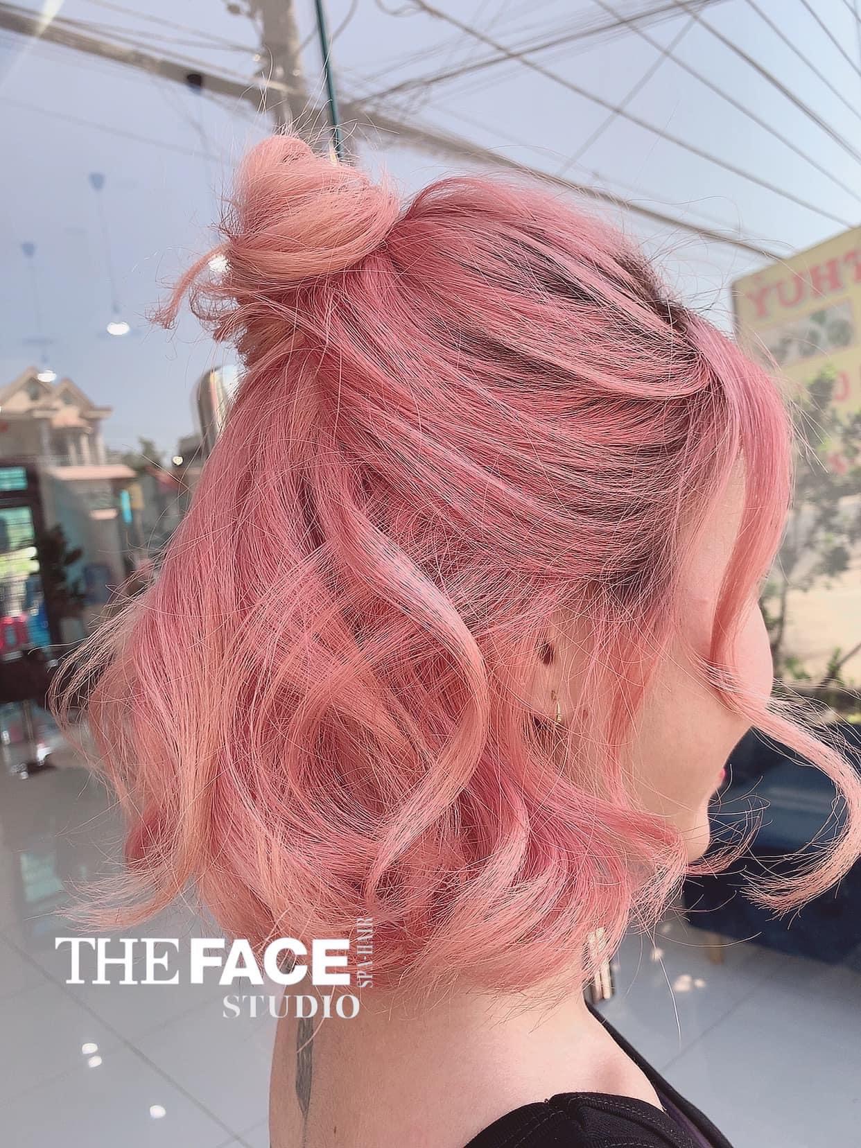 Nhuộm tóc màu hồng phấn  Khuong Minh Hair Salon  Facebook