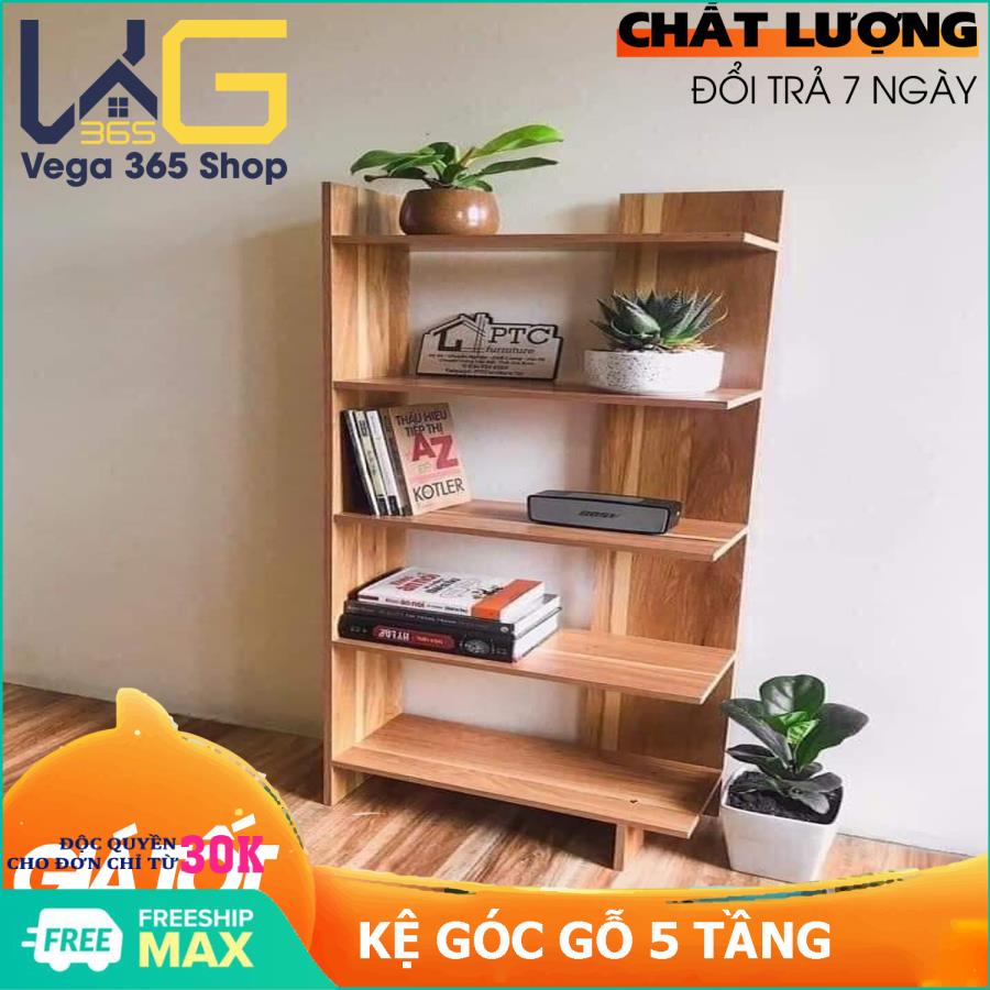 Kệ góc gỗ , kệ góc gỗ 5 tầng đa năng - Kệ sách gỗ - Kệ để đồ đa năng trang trí nhà cửa , kệ gỗ tự tháo lắp dễ dàng , giá rẻ chất lượng