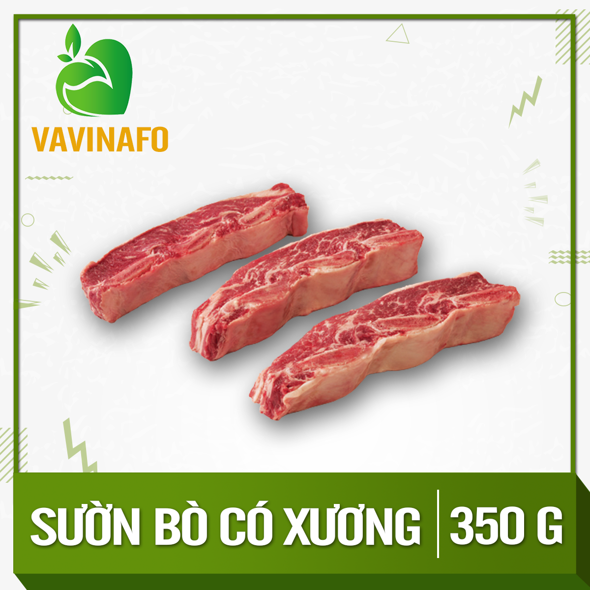 HCM - Sườn bò có xương (350g) - Thích hợp với các món nướng, om, hầm, canh, nấu bún,... - [Giao nhanh TPHCM]