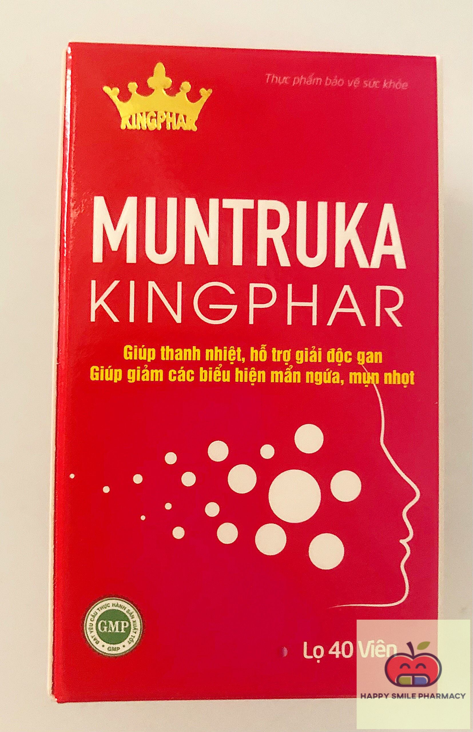 MUNTRUKA Kingphar - Thanh nhiệt, giải độc gan, mẩn ngứa, mụn nhọt