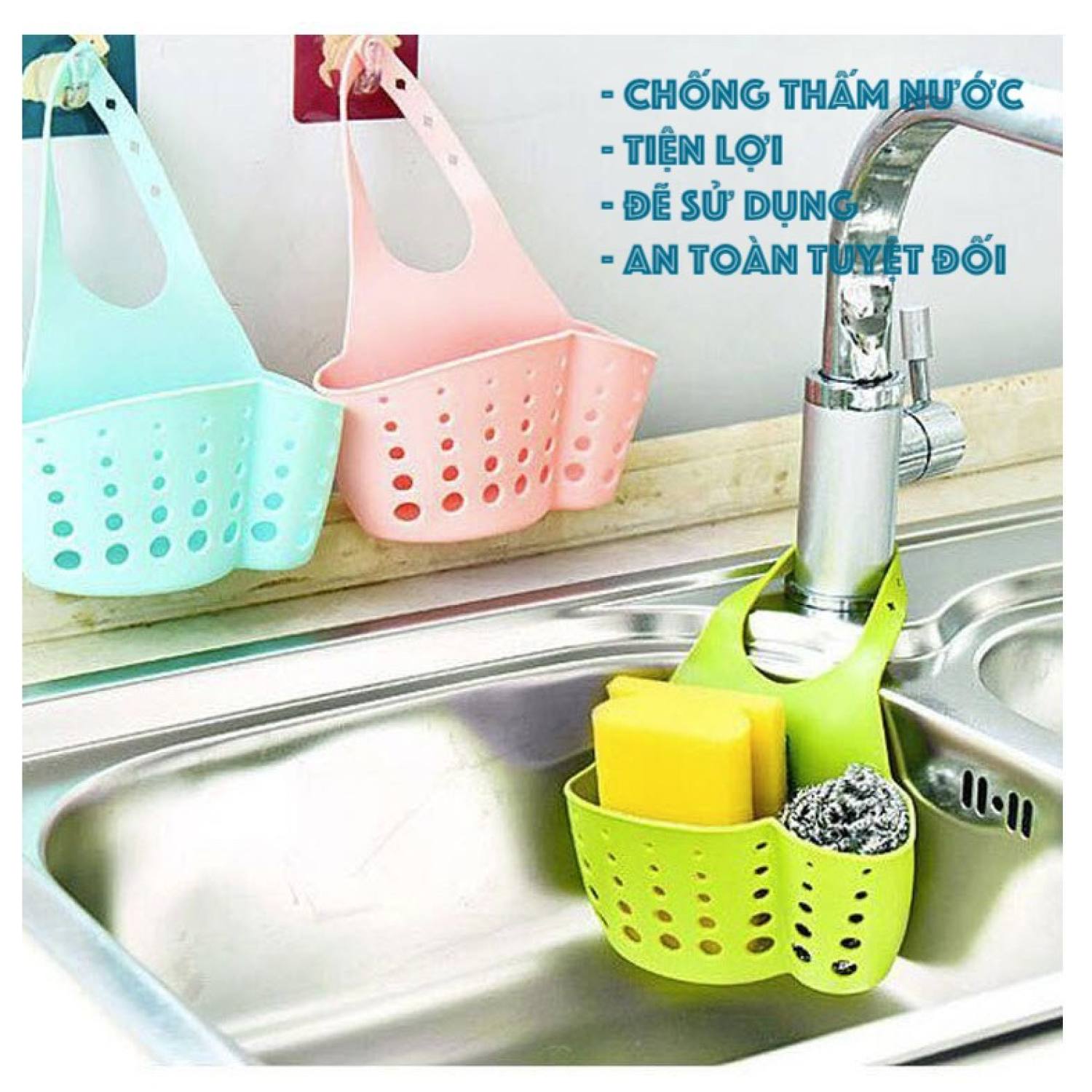 Giỏ Lưới Silicon Treo Bồn Rửa Chén Bát