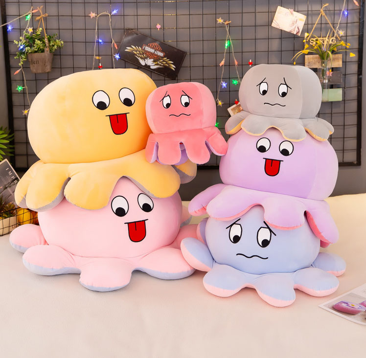 Bạch tuộc cảm xúc 2 mặt thay đổi đủ size to và nhỏ siêu cute