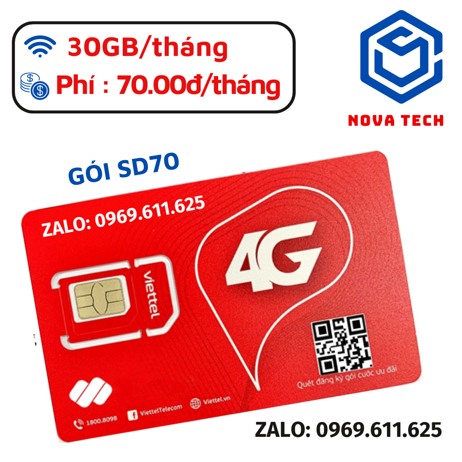 Sim 4g viettel gói sd70 , sd120 , v90b , v120b , v150b , v200b - data tốc độ cao xem phim , lướt web thả ga . freeship - chưa kích hoạt.