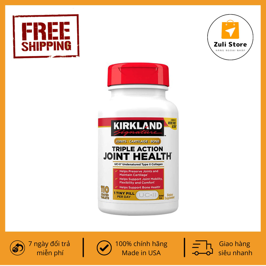 Viên giảm đau xương khớp Kirkland Joint Health Triple Action 110 viên của Mỹ