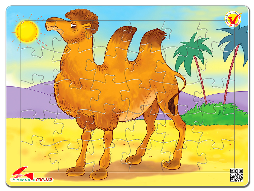 Tranh xếp hình Tia Sáng 30 mảnh - Lạc đà - MSP: 030-132