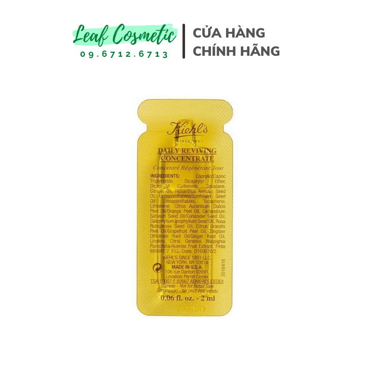 Tinh Chất Phục Hồi Da Ban Ngày Kiehl.S Daily Reviving Concentrate | Kiehls