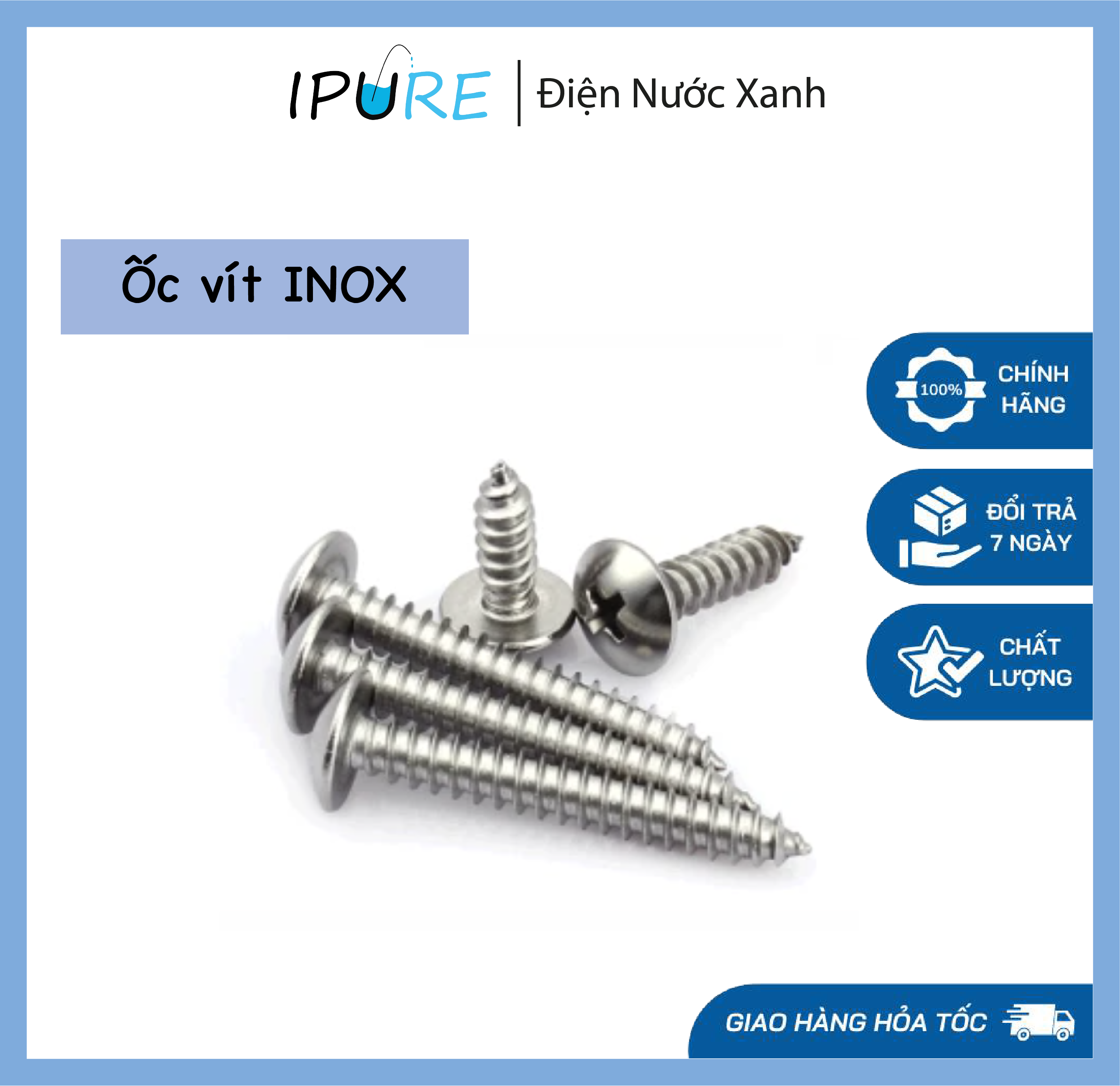 100 con Ốc Vít INOX Chữ Thập Đầu Dù Lớn Đầu Dẹp Ốc Vít Tự Khoan Nấm Đầu Tròn Đầu Ô Lớn Ốc Vít Gỗ M4 nhiều kích thước