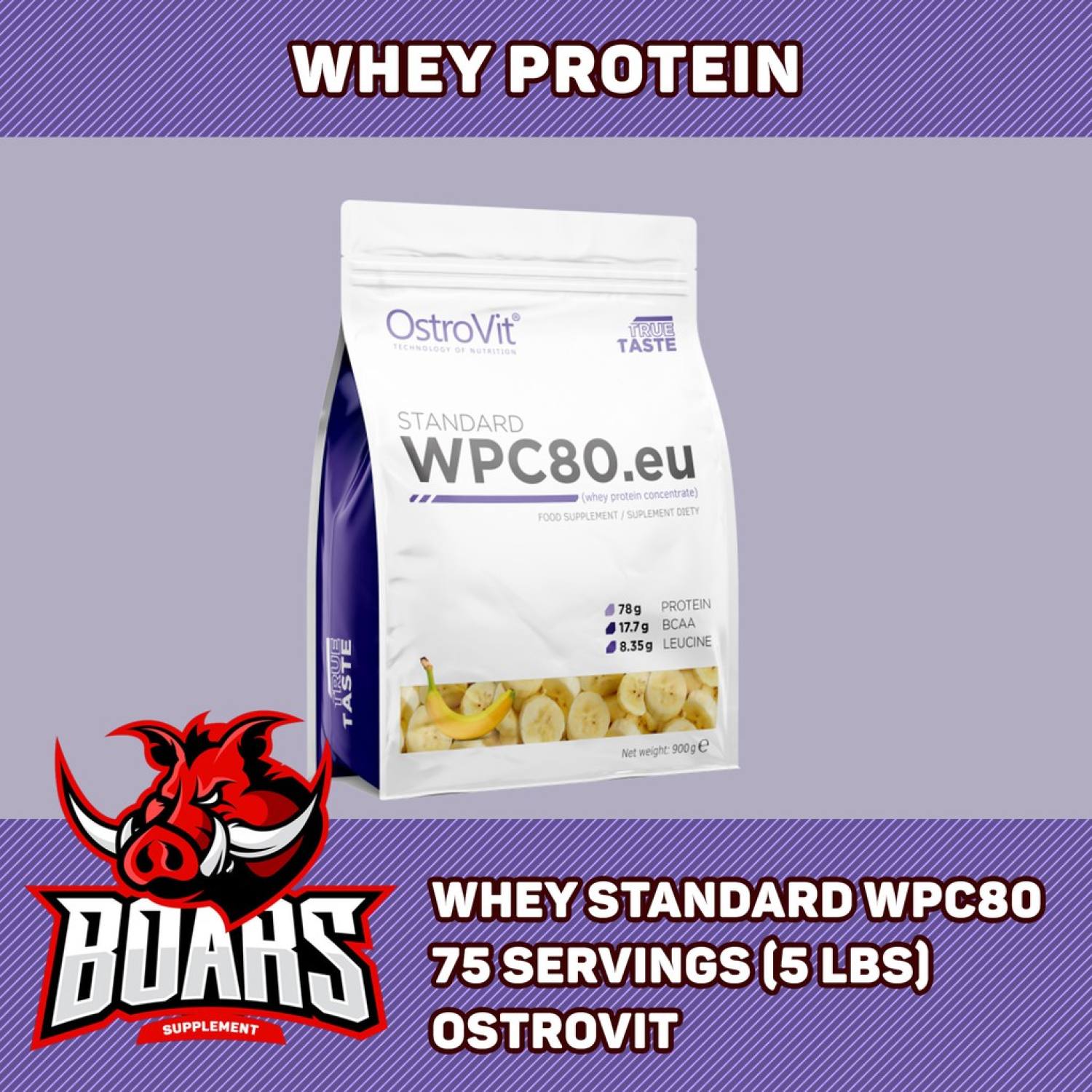 Ostrovit Standard Whey Protein WPC80 - Sữa whey protein hỗ trợ phát triển cơ bắp