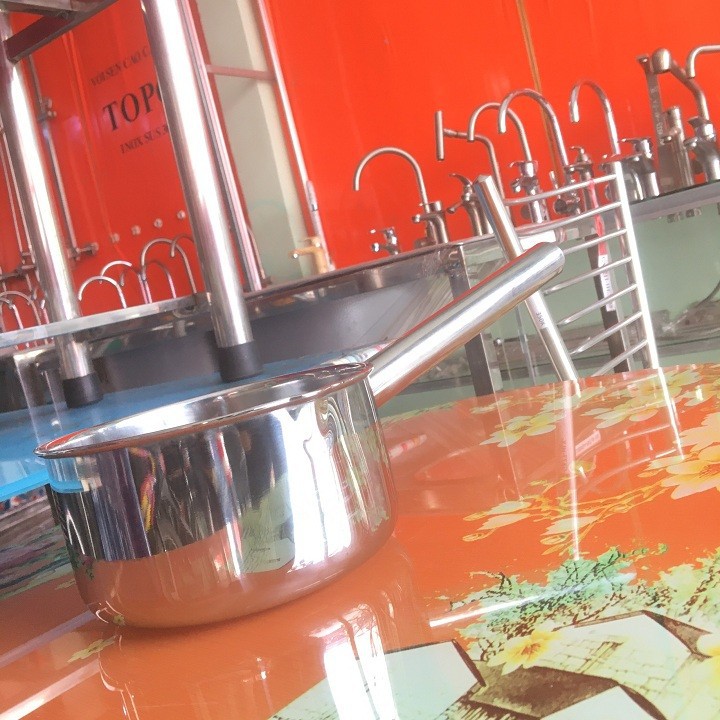 Gáo INOX cao cấp cán ngắn cỡ lớn Đường kính gáo 16 cm-GN16I3-