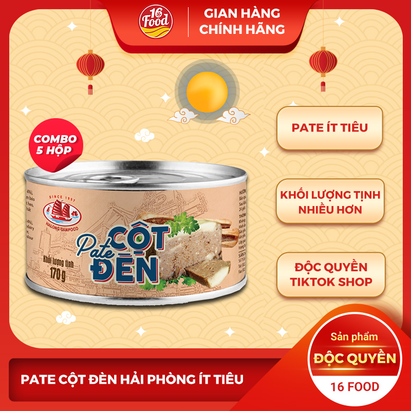 Pate Cột Đèn Hải Phòng - Độc Quyền - Đặc Sản Pate Cột Đèn ÍT TIÊU Hải Phòng, Pa tê Đóng Hộp Canfoco Ăn Cơm Bánh Mì Đều Ngon Hộp 170g - 16 Food