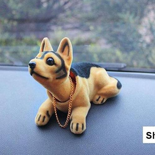 Chó lắc lư đầu trang trí Taplo Vàng Đen