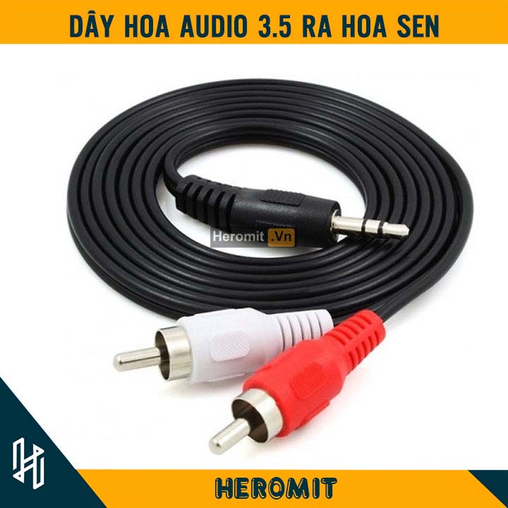 Dây cáp nối Audio AUX ra 2 đầu hoa sen