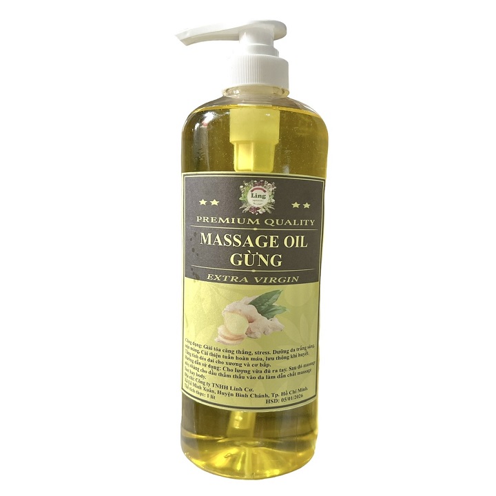 Dầu Massage Body Tinh Dầu Gừng Thiên nhiên 100% 500ml-1000ml - Mềm mịn da