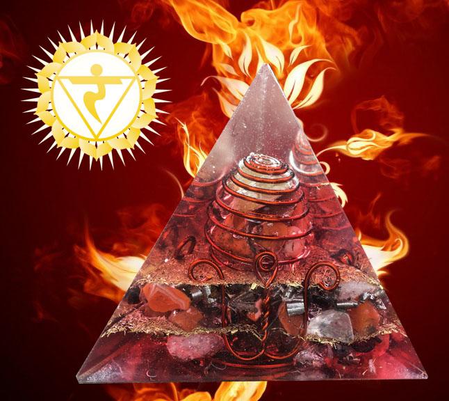 ORGONITE TỨ DIỆN KHỐI ĐỀU HỎA LIỆU PHÁP