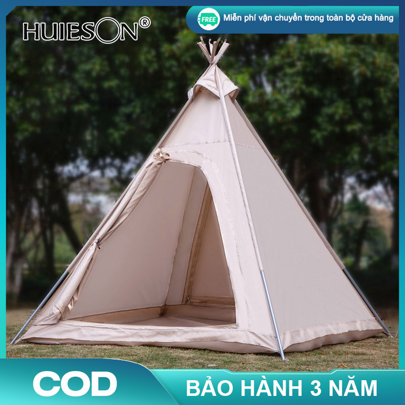 Lều cắm trại ngoài trời vải bông dày lều cắm trại di động lều kim tự tháp lều chống mưa