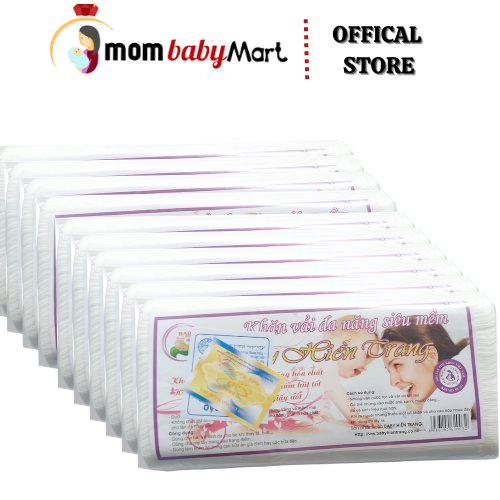 Combo 10 gói khăn khô đa năng Hiền Trang 200gr/Gói, Kích Thước 20x15cm