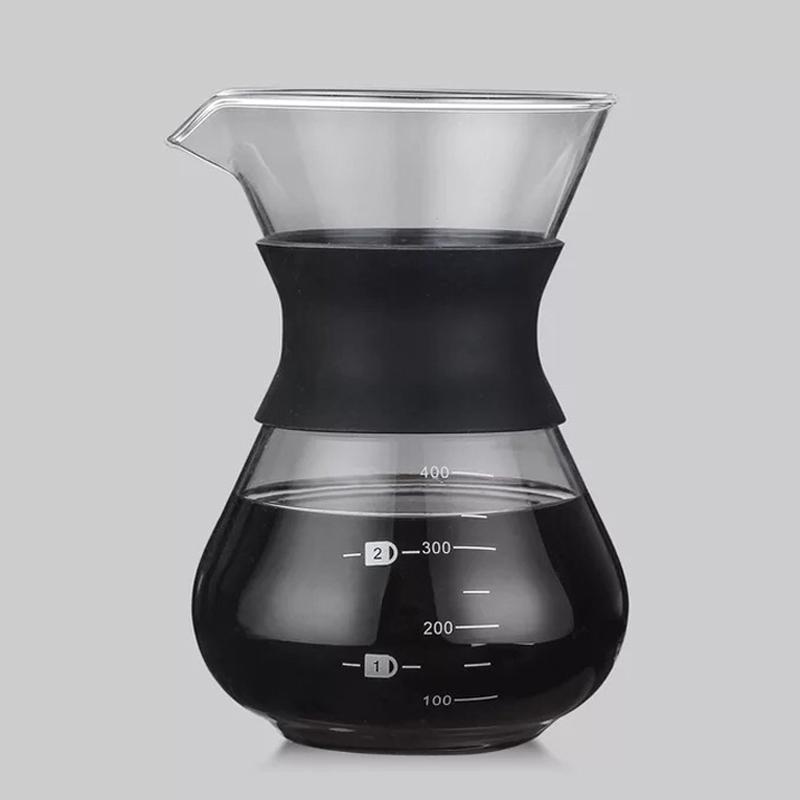 Bộ pha cà phê thể tích 200ml - 400ml gồm phễu và bình thủy tinh