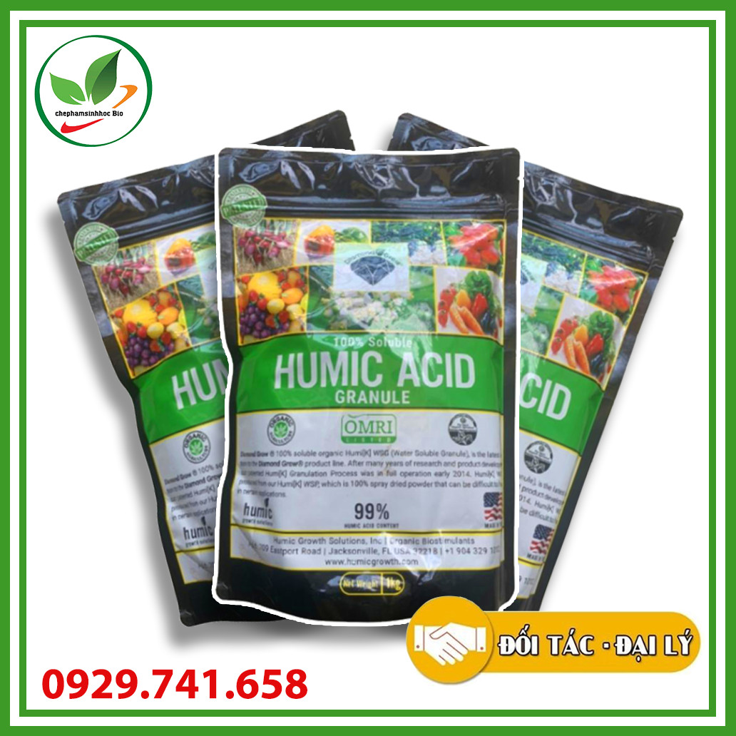 Combo 3 gói Humic AcidPower 99% nhập khẩu từ Mỹ. Phân hữu cơ kích thích rễ. hòa tan được 100%. Gói 1kg