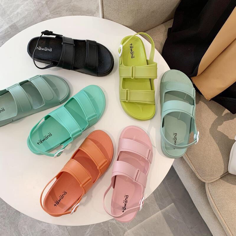 [Tặng dây giày] sandal nhựa 2 quai 7 màu siêu đẹp