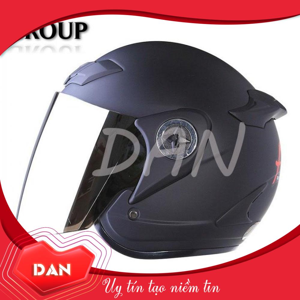 Mũ bảo hiểm 3/4 moto kính tráng gương, nón bảo hiểm M168 moto thương hiệu Omega