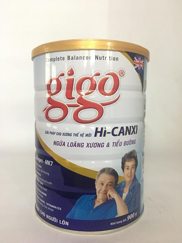 Sữa bột GIGO HI-CANXI 900 gr : sữa bột dinh dưỡng ngừa loãng xương & tiểu đường cho người trưởng thành