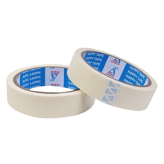 Combo 2 băng dính giấy 2.5 cm, 2cm dày cụ