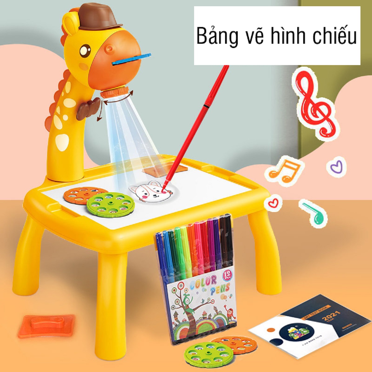 Đồ chơi trẻ em Bàn vẽ tranh chiếu hình cho bé