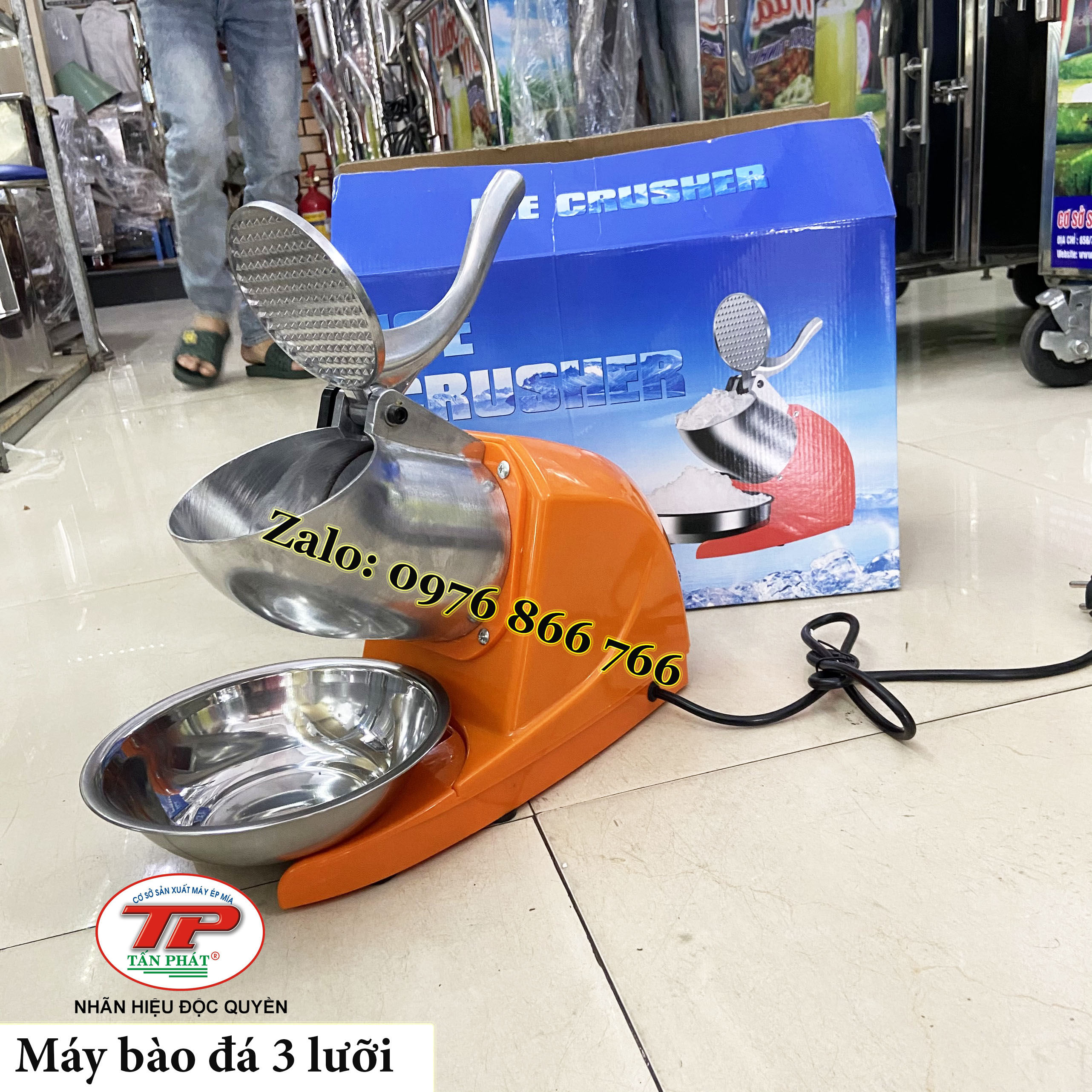 Máy bào đá 3 lưỡi dao thái lan 300w - máy xay đá bào 3 lưỡi giá rẻ