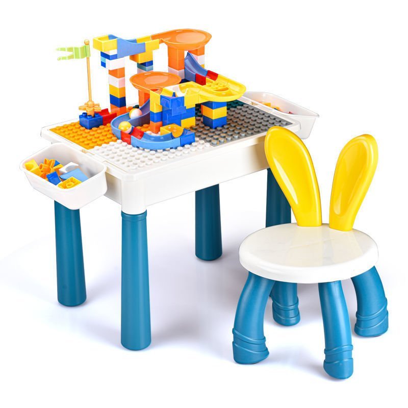 Bộ bàn Lego đa năng - Bàn Xếp Hình,Bàn xây dựng đa năng,Lắp Ghép Lego đa năng cho trẻ em - Dòng đồ chơi trí tuệ cho bé - Đồ chơi trẻ em bộ bàn ghế cao cấp, đa chức năng, kèm lego 81 chi tiết.
