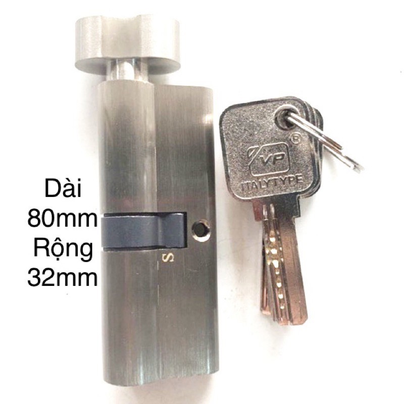 [HCM]Ruột khoá VP chính hãng rộng 32mm dài 80mm 1 đầu chìa 1 đầu vặn