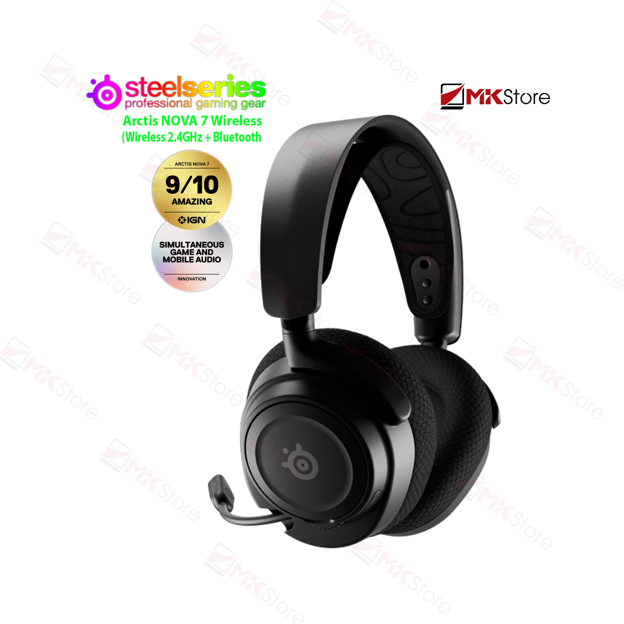 Tai nghe steelseries arctis nova 7 bluetooth | wireless 2.4ghz - gaming headset mkstore