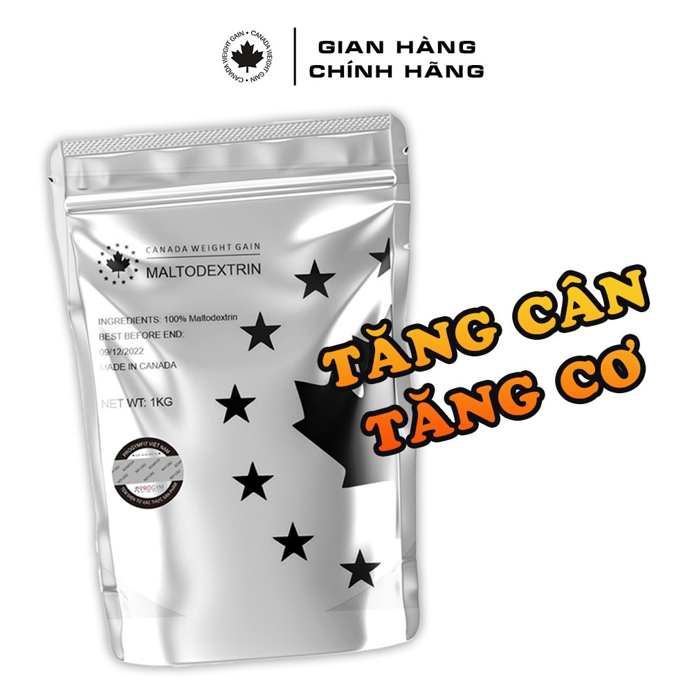 Sữa hỗ trợ tăng cân - tăng cơ malto túi 1kg - canada weightgain- freeship