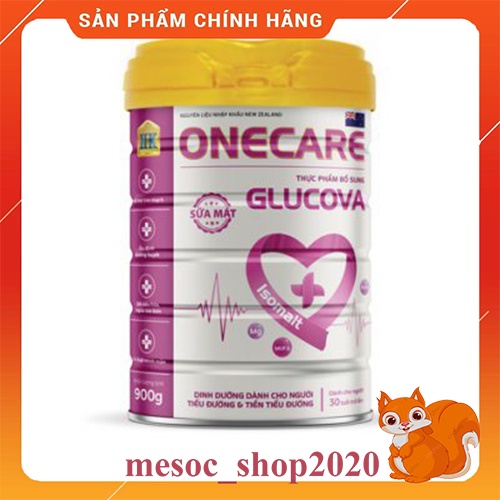 sữa tiểu đường onecare glucova 900g dành cho người tiểu đường 1